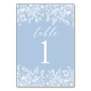 Search for blue flower table cards Bride