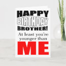 Search for older brother birthday cards Aging