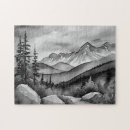 Search for white mountain puzzles Black and white