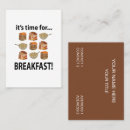 Recherche de petit déjeuner cartes visite Professionnel