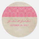 Search for pink lace wedding stickers Rustic