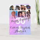 Search for purple glitter birthday cards For her