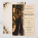 Recherche de mascarade invitations Noir et or