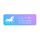 Search for rainbow unicorn return address labels Party