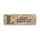 Search for monogram l return address labels Letter