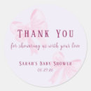 Search for pink thankyou stickers Babyshower