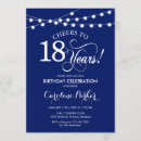 Search for light blue 18th birthday invitations String lights