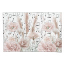 Search for music notes pillowcases Black