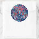 Search for red white and blue fireworks stickers Usa