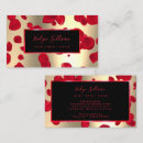 Search for black red gold business cards Beauty salon