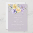 Search for yellow floral wedding invitations Purple