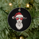 Search for funny goats ornaments Santa