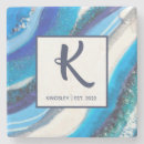 Search for blue agate coasters Luxury