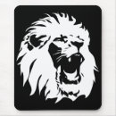 Recherche de lion blanc tapis souris Noir et blanc