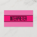 Search for interpreter business cards Interpretation