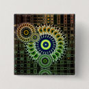 Search for psychedelic square buttons Green