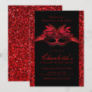 Search for red masquerade party invitations Glam
