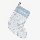 Recherche de fleurs sauvages chaussette de noël Bleu