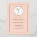 Search for martini bachelorette party invitations Watercolor