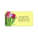 Search for purple tulips return address labels Pink