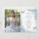Search for elegant royal blue quinceanera invitations Butterfly
