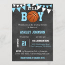 Search for basketball baby shower invitations Blue