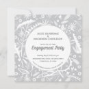 Search for silver engagement party invitations Modern