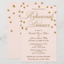 Search for gold glitter rehearsal dinner invitations Blush