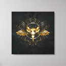 Search for gothic skull canvas prints Black