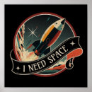 Search for space rocket posters Retro