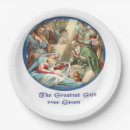 Search for religious christmas paper plates Jesus