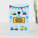 Search for kids construction birthday cards Cute