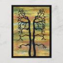 Recherche de arbre abstrait cartes postales Peinture