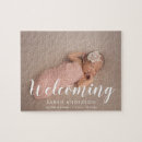 Search for baby announcement puzzles Calligraphy