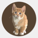 Recherche de visage abstrait autocollants Chaton