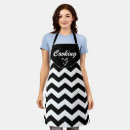 Search for black and white chevron aprons Geometric