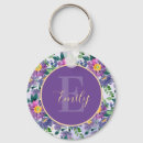 Search for pretty monogram keychains Purple