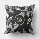 Search for black and white palm leaves pillows Leaf