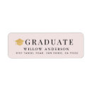 Search for gold and black graduation return address labels Minimalist