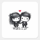 Search for gothic love stickers Black and white