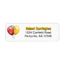 Search for balloon return address labels Yellow
