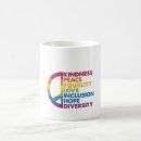 Search for love and peace mugs Pride