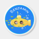 Search for yellow fish magnets Underwater