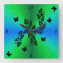 Recherche de papillon bleu horloges Vert