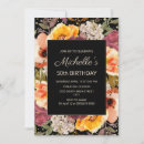 Search for black 50th birthday invitations Botanical