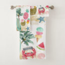 Search for seashells bath towels Tropical