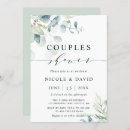 Search for watercolor couples shower invitations Eucalyptus