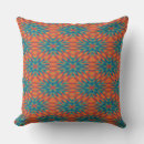 Recherche de bleu et orange coussins Turquoise