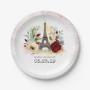 Recherche de paris vintage assiettes en papier Tour eiffel
