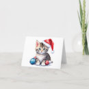 Search for grey cat christmas cards Cats
